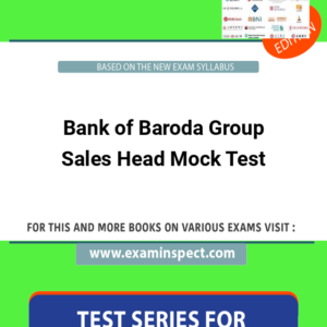 Bank of Baroda Group Sales Head Mock Test