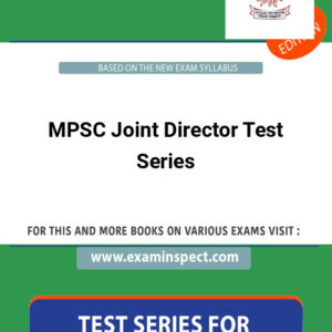 MPSC Joint Director Test Series