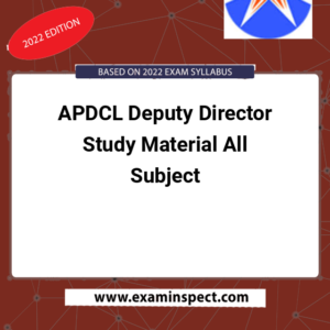 APDCL Deputy Director Study Material All Subject
