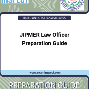 JIPMER Law Officer Preparation Guide